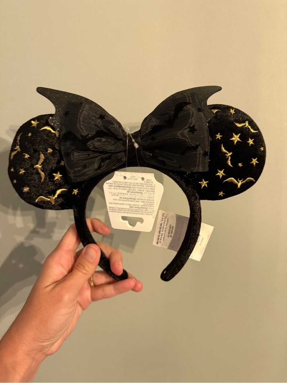 Disney Bat Minnie Ear Headband with Bow
